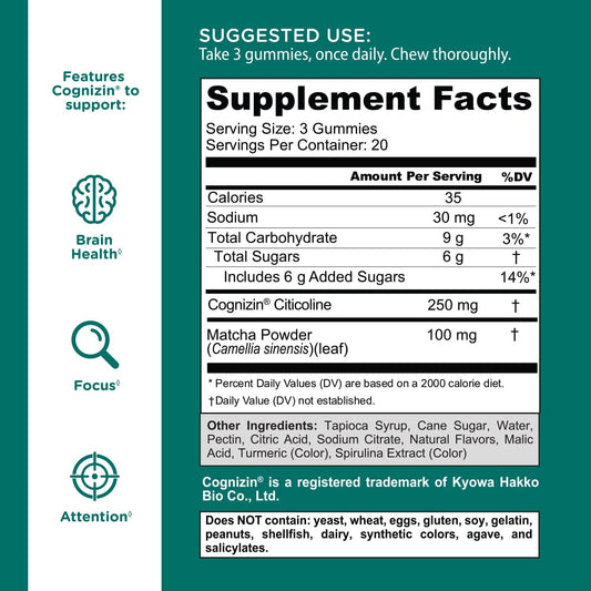 Goli Matcha Mind Cognitive Gummies