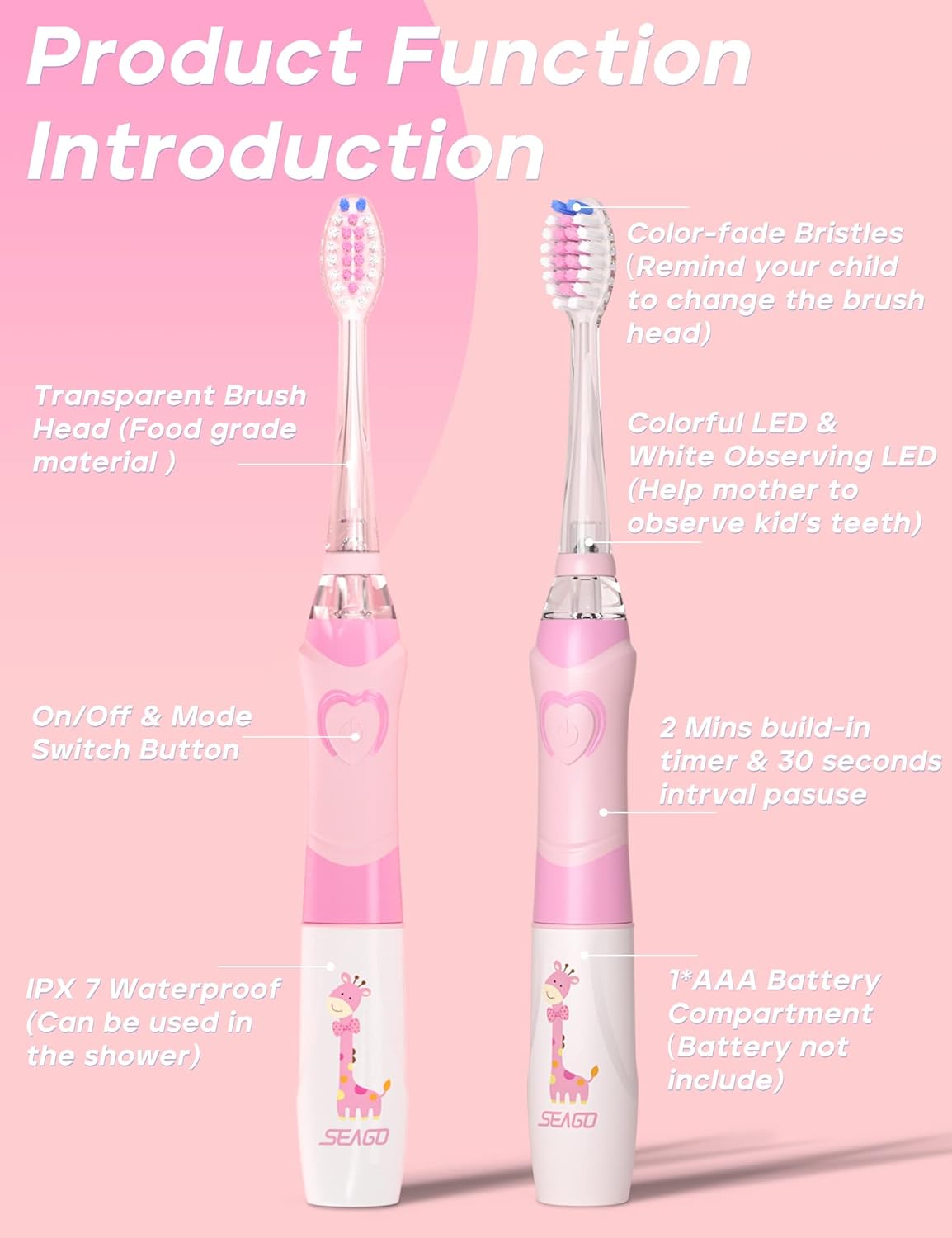 Seago Kids Sonic Electric Toothbrush