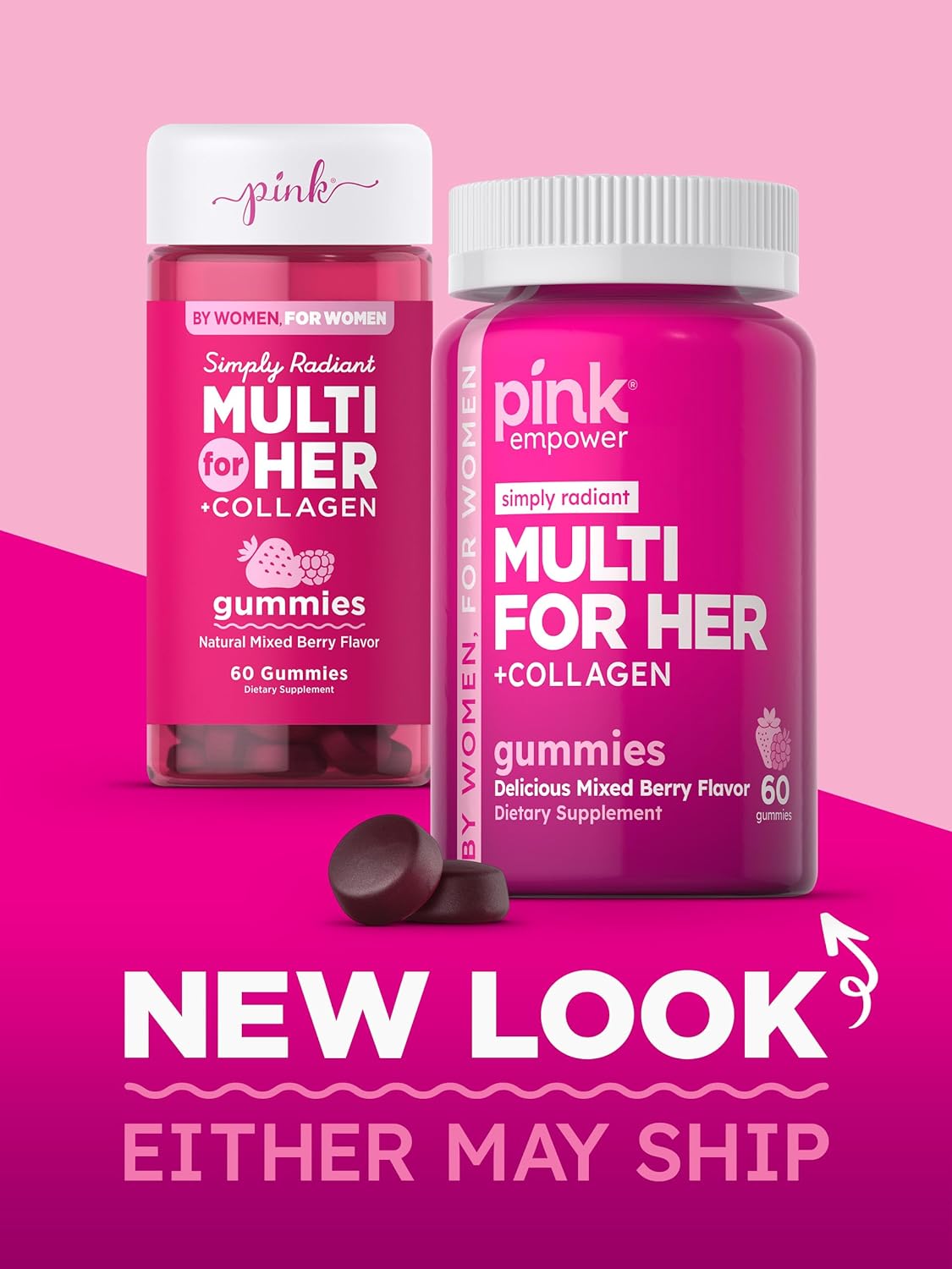 Pink Simply Radiant Multi For Her + Collagen Gummies