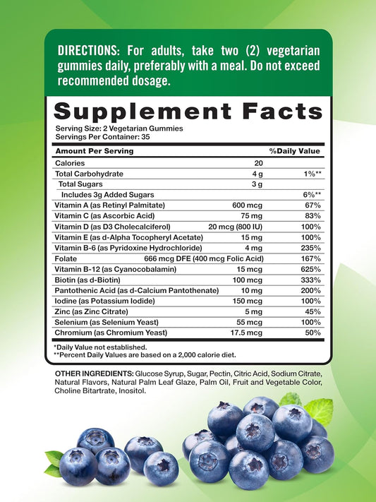 Nature's Truth Men's Multivitamin Gummies with B-12, D3, Zinc