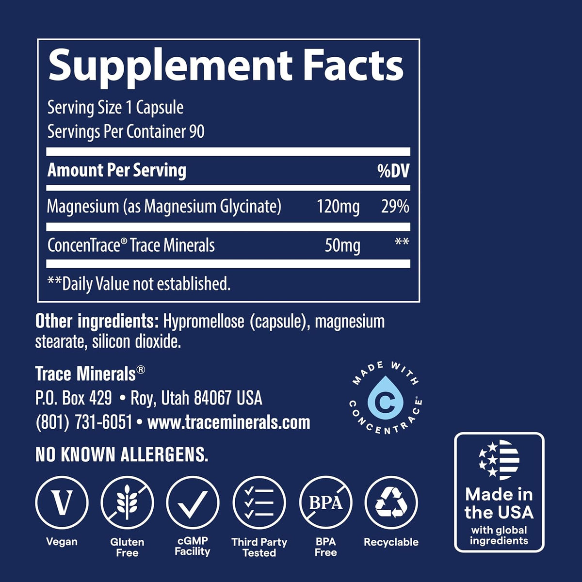 Trace Minerals Magnesium Glycinate Capsules