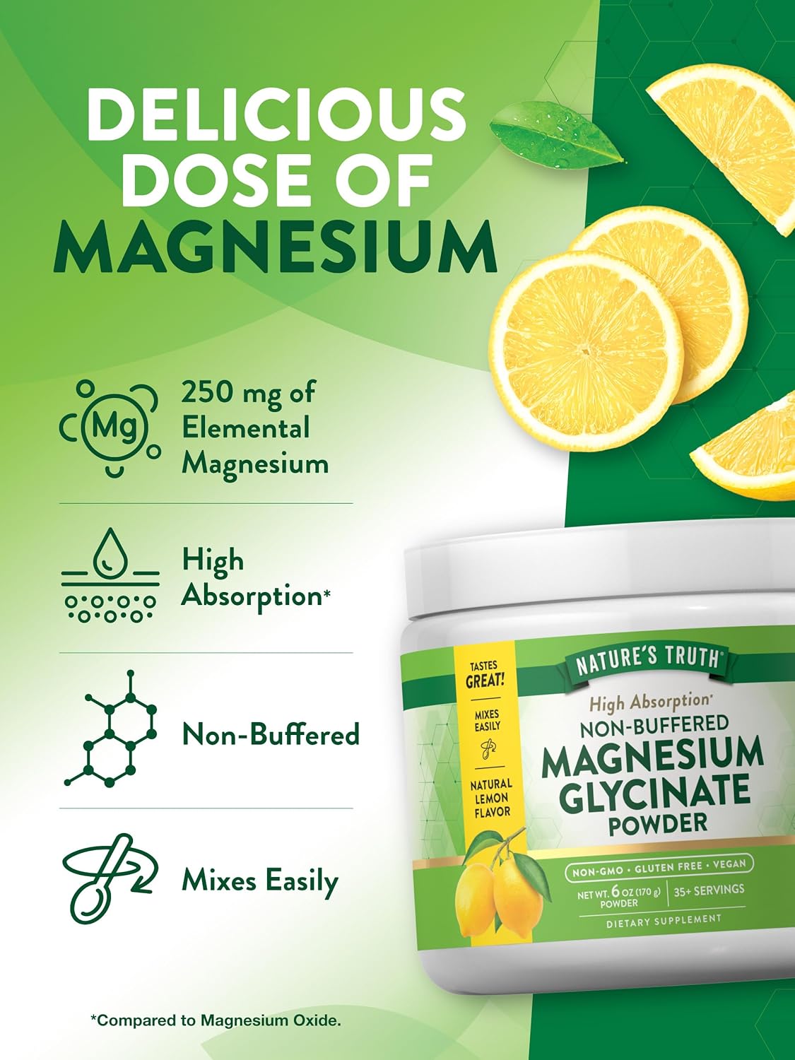 Nature's Truth Magnesium Glycinate Powder