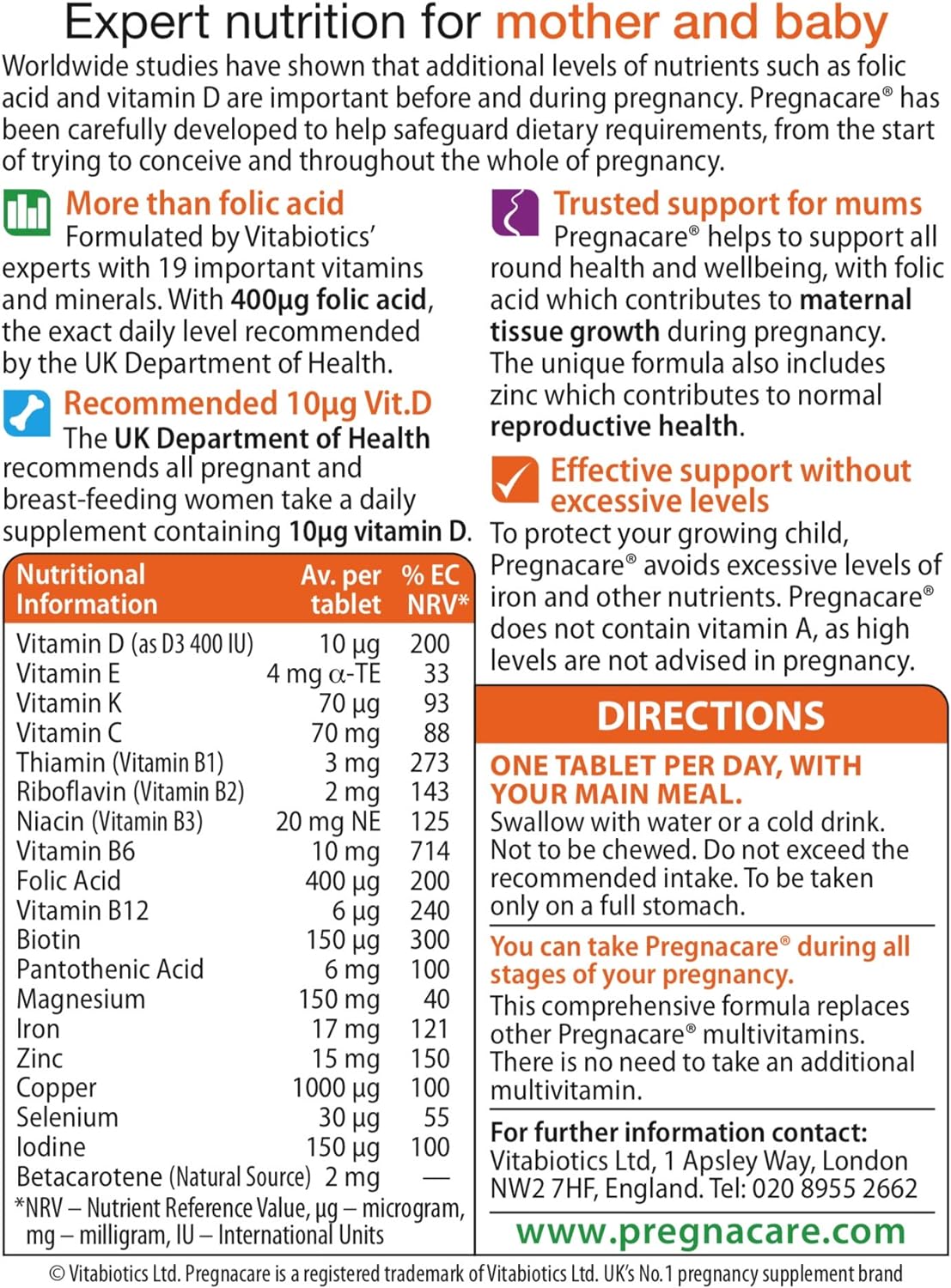 Pregnacare Original