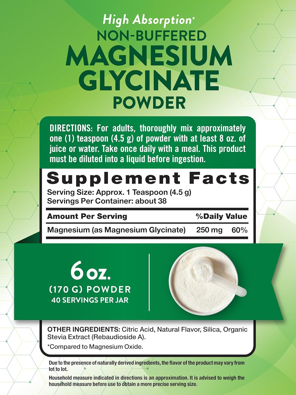 Nature's Truth Magnesium Glycinate Powder
