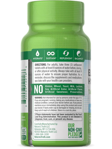 Nature's Truth Electrolyte Hydration Tablets