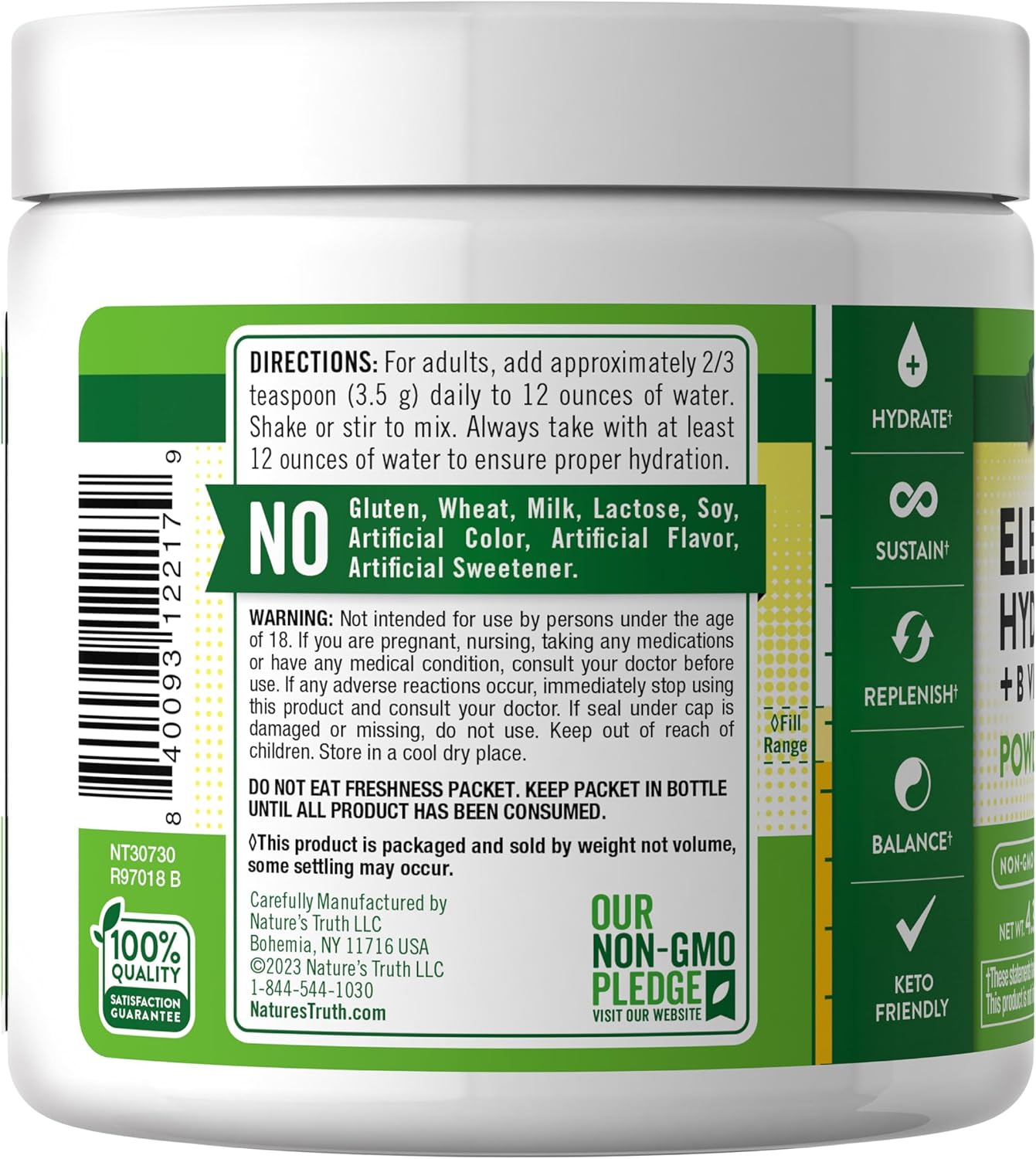 Nature's Truth Electrolyte Hydration Powder
