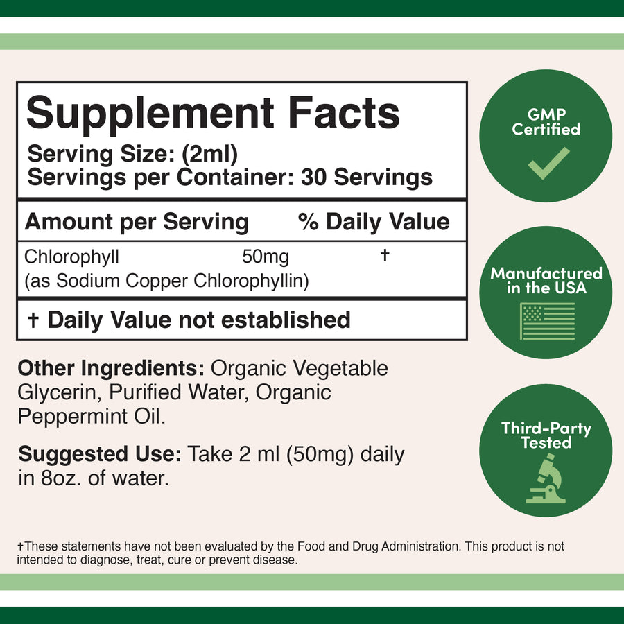 Chlorophyll Liquid Drops