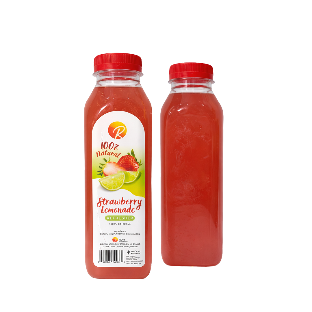 100% Natural Strawberry Lemonade Refresher Drink 500ml