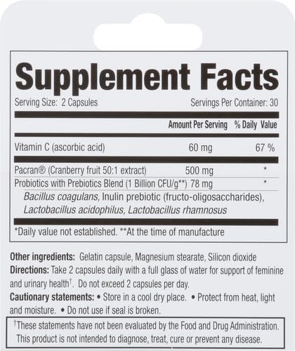 vH Essentials Probiotics with Prebiotics and Cranberry