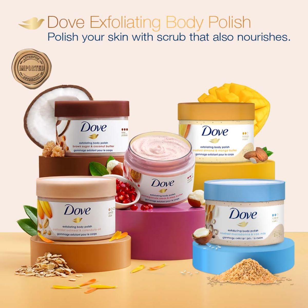 Dove Oatmeal & Calendula Oil Exfoliating Body Polish