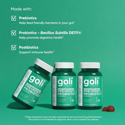 Goli Pre, Post, Probiotics Gummy