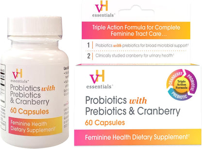 vH Essentials Probiotics with Prebiotics and Cranberry