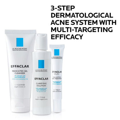 La Roche-Posay Effaclar Dermatological 3-Step Acne Treatment System