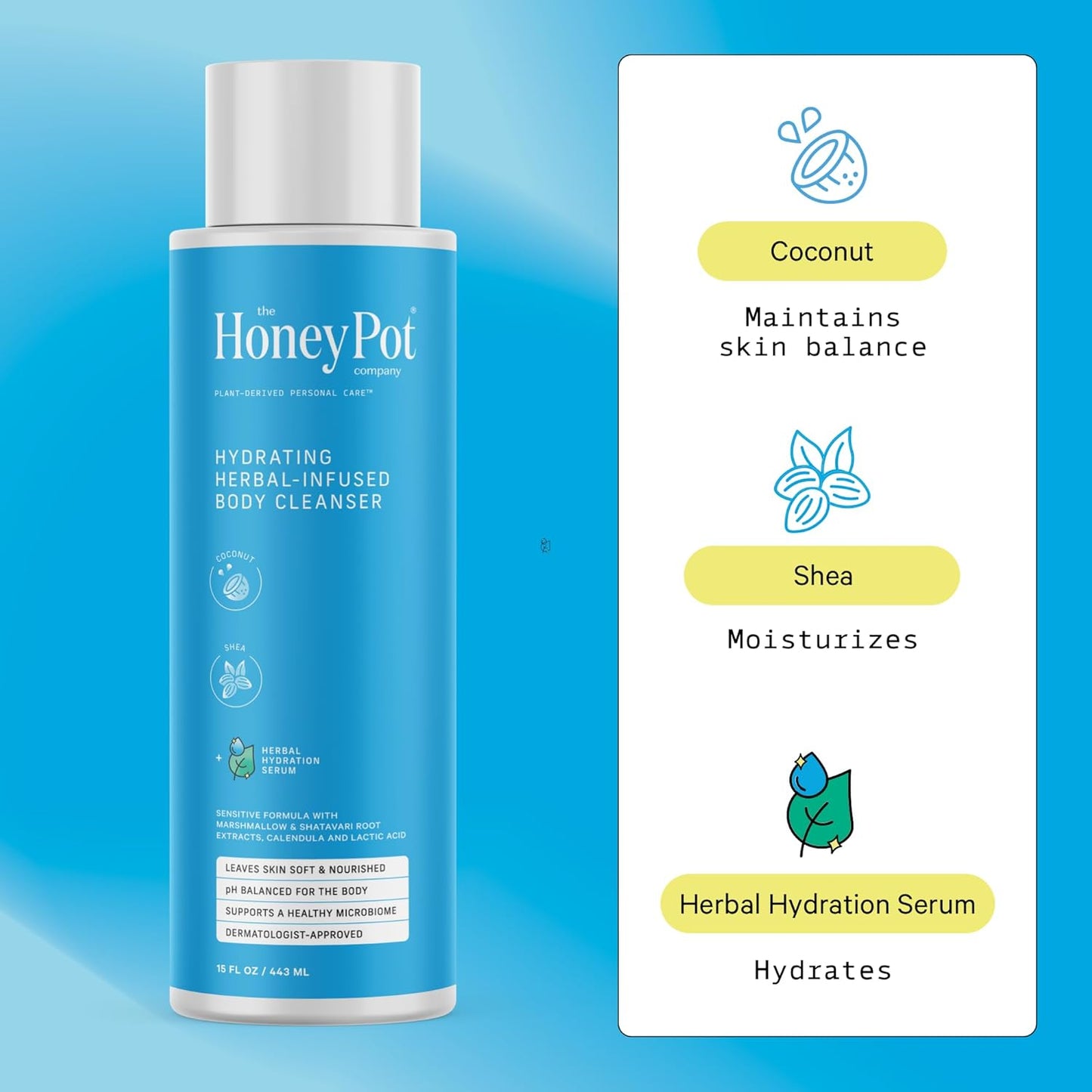 The Honey Pot Co. "Coconut Shea" Hydrating Body Cleanser