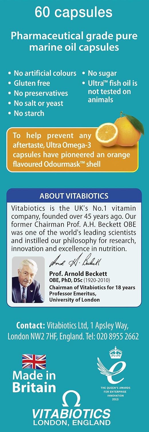 Vitabiotics Ultra Omega-3 Super Strength High Purity Fish Oil Capsules