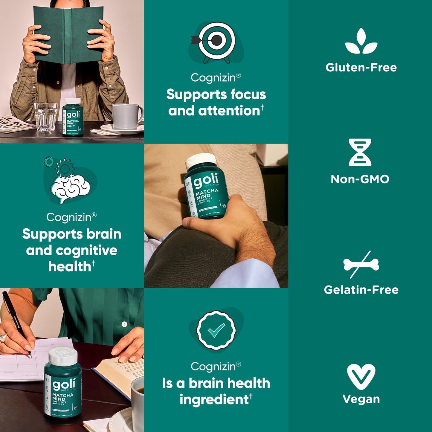 Goli Matcha Mind Cognitive Gummies