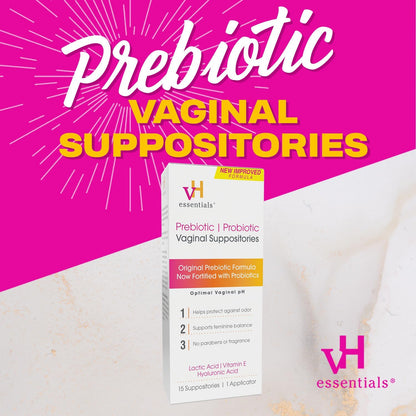 vH Essentials Prebiotic pH Balanced Vaginal Suppositories