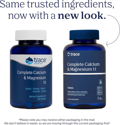 Trace Minerals Complete Calcium & Magnesium 1:1 Tablets