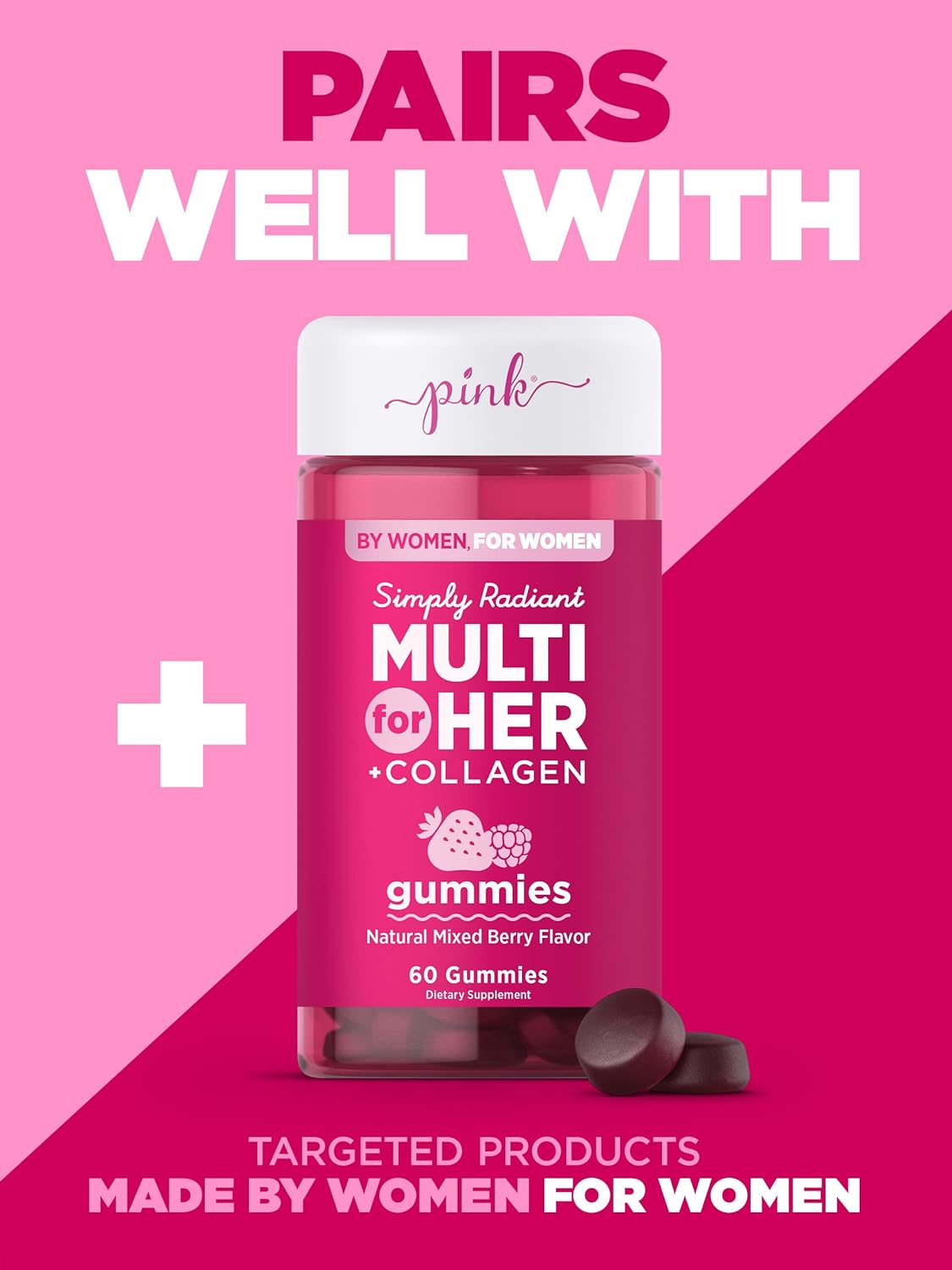 Pink Beautiful Hair, Skin, Nails + Collagen Gummies