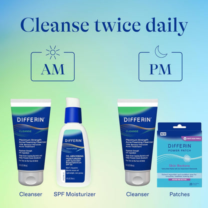 Differin Acne Foaming Cleanser with 10% Benzoyl Peroxide
