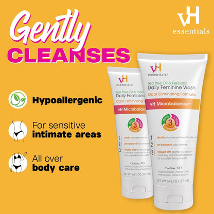 vH Essentials Daily Feminine Wash, Tea Tree Oil & Prebiotic