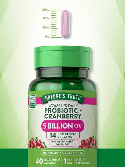 Nature's Truth Women's Daily Probiotic & Cranberry