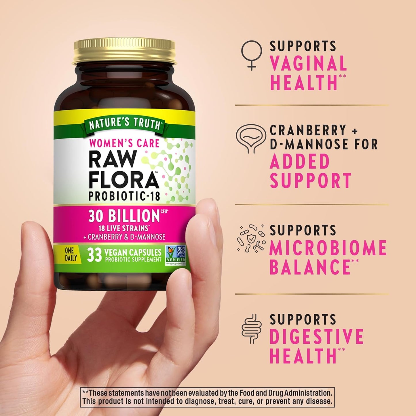Nature’s Truth Women’s Care Raw Flora Probiotic-18