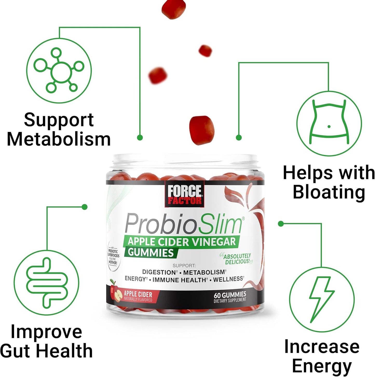 Force Factor ProbioSlim Apple Cider Vinegar Gummies