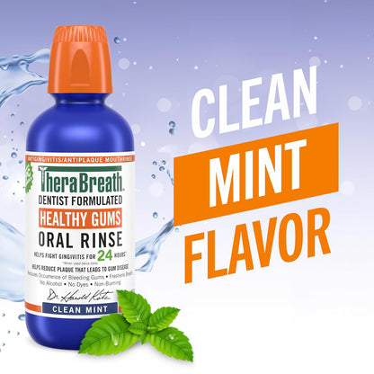 Therabreath Healthy Gums Oral Rinse W/ Added CPC - Clean Mint