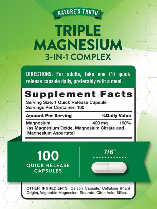 Nature's Truth Triple Magnesium Complex