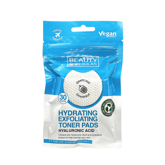 Beauty Formulas Hydrating Exfoliating Toner Pads with Hyaluronic Acid