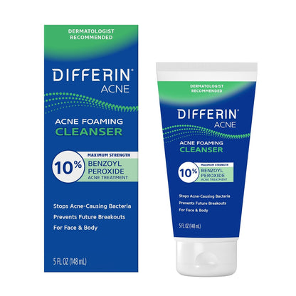 Differin Acne Foaming Cleanser with 10% Benzoyl Peroxide