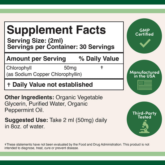 Chlorophyll Liquid Drops