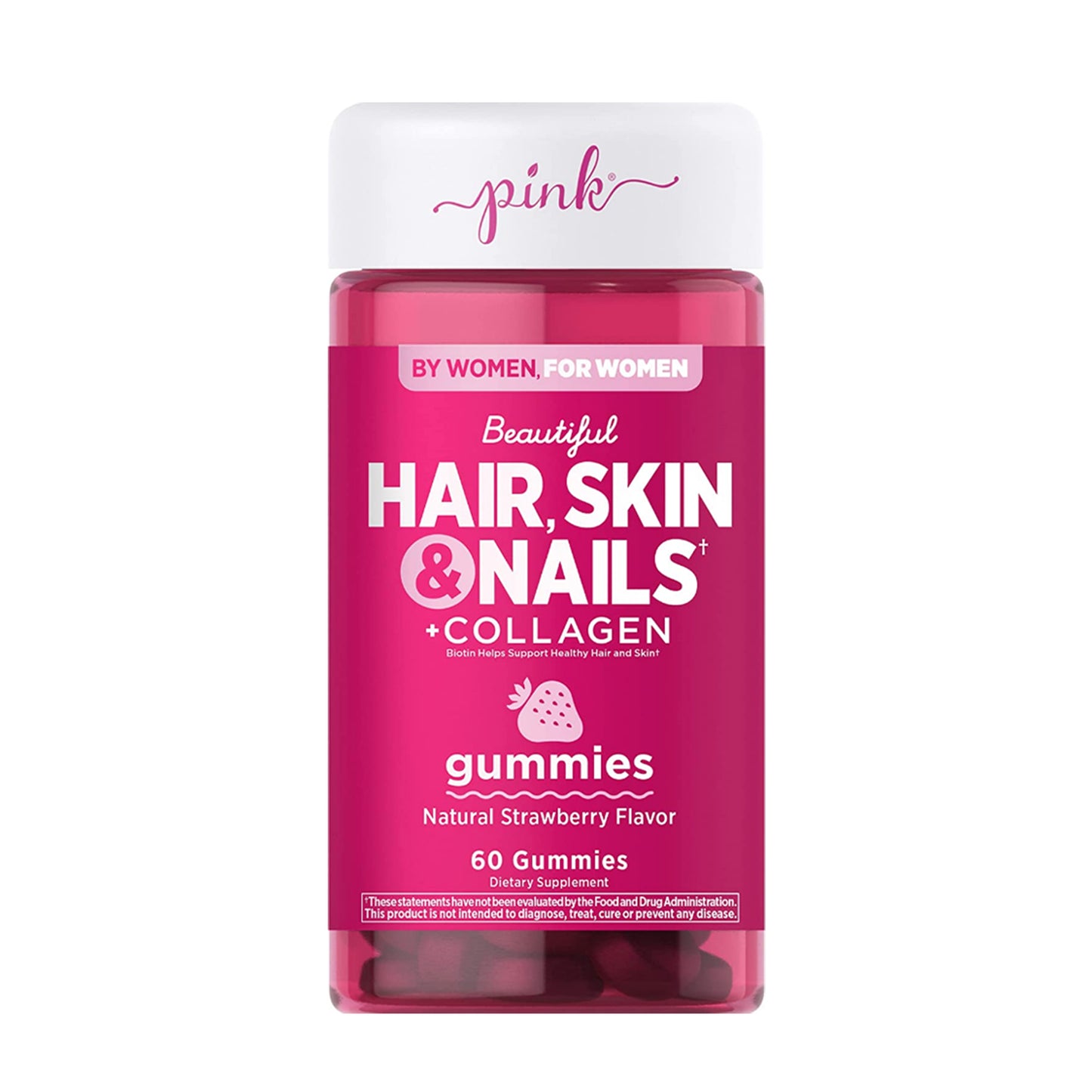 Pink Beautiful Hair, Skin, Nails + Collagen Gummies