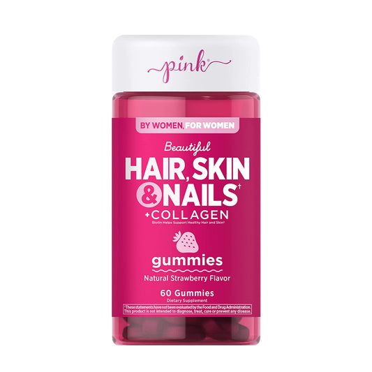 Pink Beautiful Hair, Skin, Nails + Collagen Gummies 60s