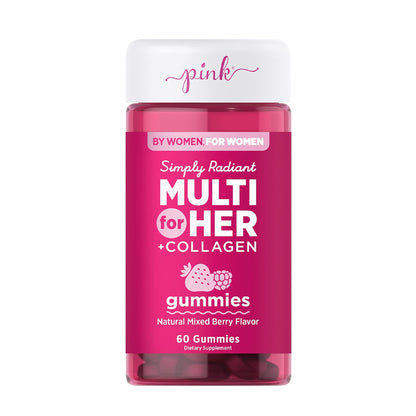 Pink Simply Radiant Multi-For-Her + Collagen Gummies 60s