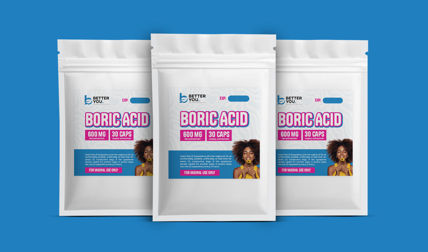 Boric Acid Vaginal Suppositories 600mg