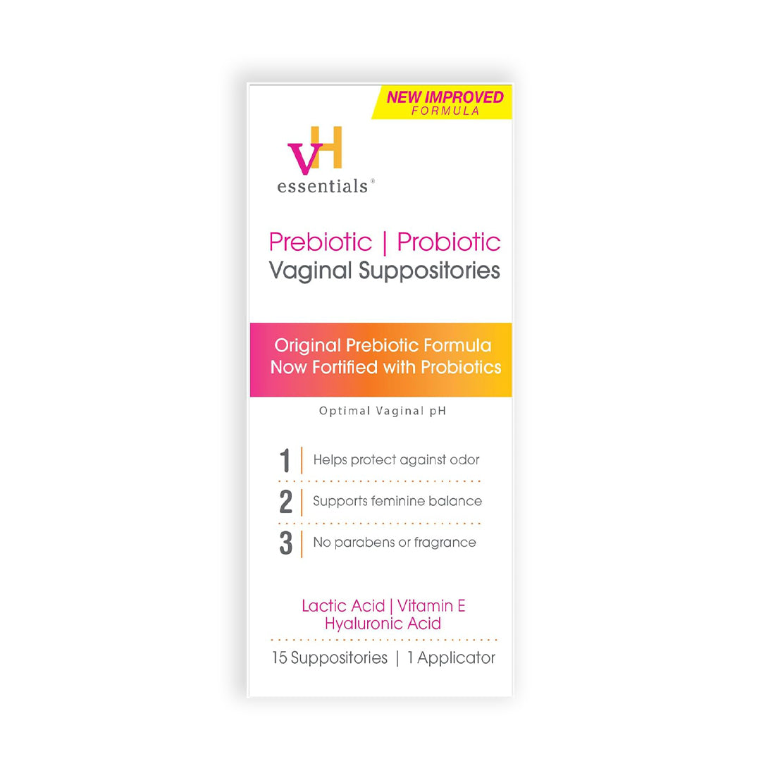 vH Essentials Prebiotic pH Balanced Vaginal Suppositories