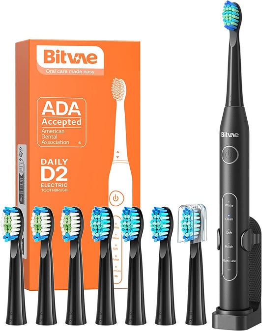 Bitvae Ultrasonic Electric Toothbrush - Black